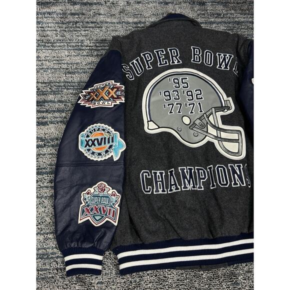 Dallas Cowboys Súper Bowl Champions Varsity Jacket Size L NFL - Picture 14 of 16